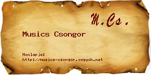 Musics Csongor névjegykártya